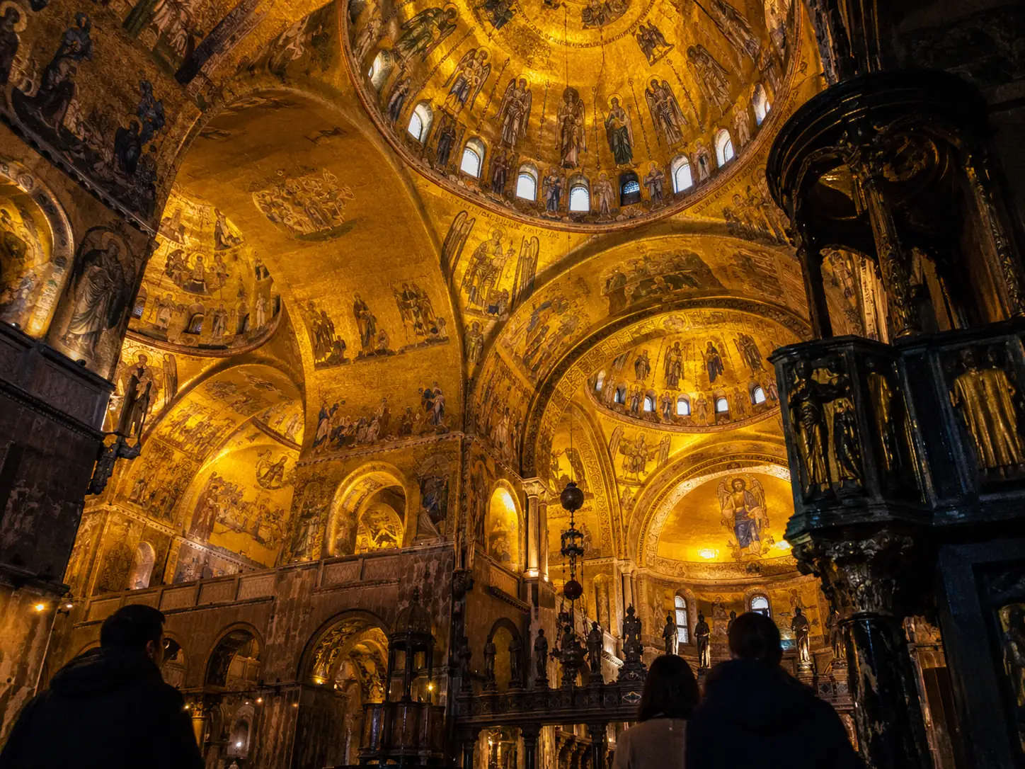 Interior dome mosaics and the nave